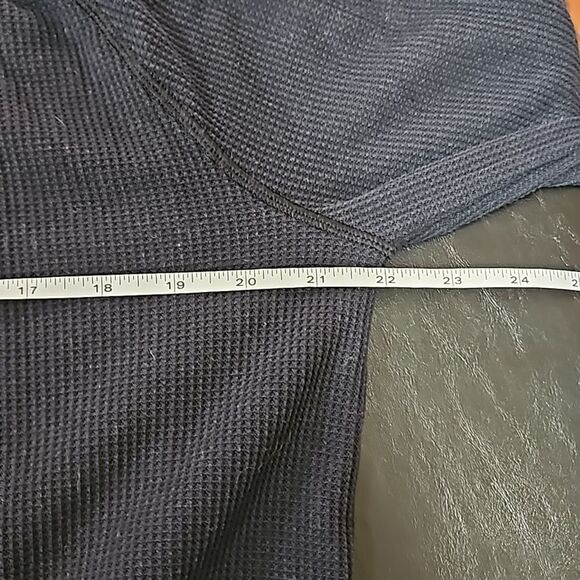 Outdoor Voices Black Waffle Knit Thermal Long Sleeve Tee XL - Picture 6 of 9